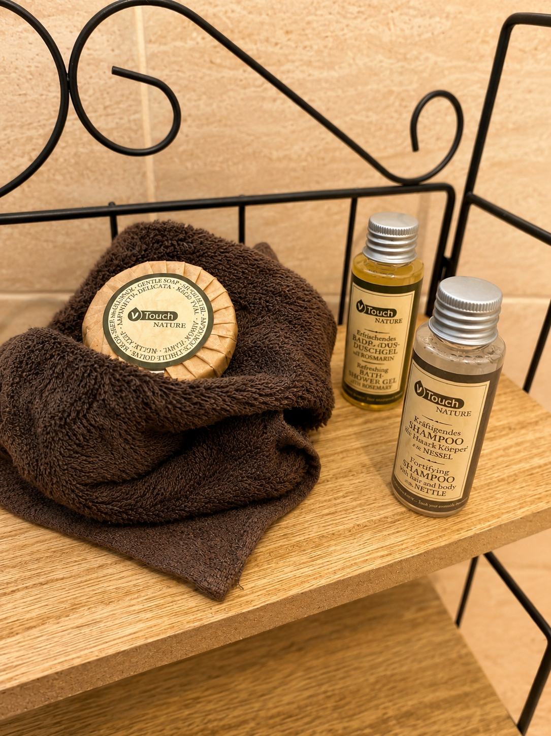 Kit de bienvenue avec produits de toilette